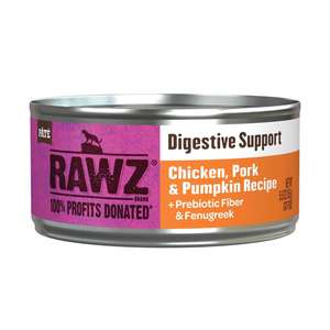 貓罐頭 貓濕糧推薦：RAWZ 貓罐頭 Soultion Based系列 消化系統保健配方 雞肉、豬肉、南瓜 155g (WCDCP155)