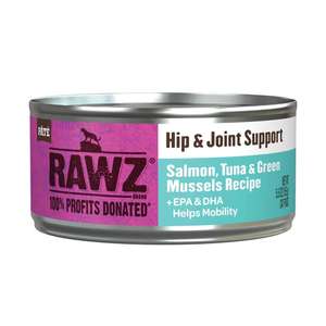 貓罐頭 貓濕糧推薦：RAWZ 貓罐頭 Soultion Based系列 關節保健配方 三文魚、吞拿魚、綠唇貽貝 155g (WCHST155)