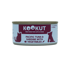 KOOKUT 貓罐頭 貓濕糧推薦：KOOKUT 貓狗罐頭 100% 天然 太平洋吞拿魚沙甸魚蔬菜 150g (WCKUFA1017268) (貓狗共用)