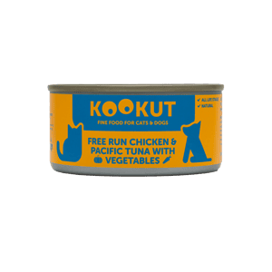 KOOKUT 貓罐頭 貓濕糧推薦：KOOKUT 貓狗罐頭 100% 天然 放養雞太平洋吞拿魚蔬菜 150g (WCKUFA1017244) (貓狗共用)