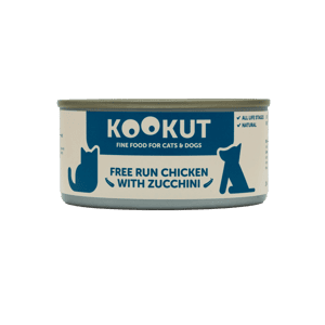 KOOKUT 貓罐頭 貓濕糧推薦：KOOKUT 貓狗罐頭 100% 天然 放養雞肉雞肝及意大利青瓜 150g (WCKUFA1017305) (貓狗共用)