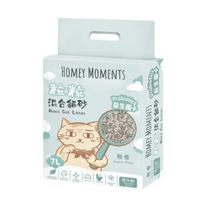 豆腐貓砂 Homey Moments 益生菌活性碳粒粒 混合貓砂 (原味/無香味) 7L (TAHMNW08005ZZ) (新配方)