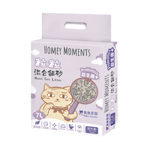 豆腐貓砂 Homey Moments 益生菌活性碳粒粒 混合貓砂 (紫色花園) 7L (TAHMNW08006VG) (新配方)