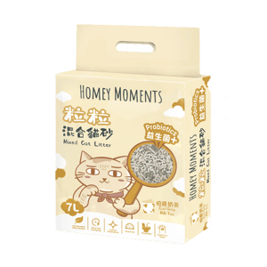 豆腐貓砂 Homey Moments 益生菌活性碳粒粒 混合貓砂 (伯爵奶茶) 7L (TAHMNW08007EG) (新配方)