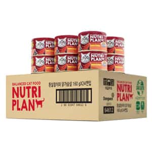 Nutriplan 貓罐頭 Nutriplan 貓罐頭 營養企劃 韓國低磷主食罐 雞肉及白身吞拿魚 160g (64612)- 原箱24件 嚴選系列 (夾袋)