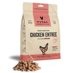 Vital Essentials 貓糧 貓乾糧推薦：VITAL ESSENTIALS 貓糧 凍乾脫水生肉糧 迷你肉粒 雞肉 12oz (690039)