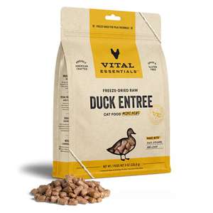 Vital Essentials 貓糧 貓乾糧推薦：VITAL ESSENTIALS 貓糧 凍乾脫水生肉糧 迷你肉粒 鴨肉 8oz (690046)