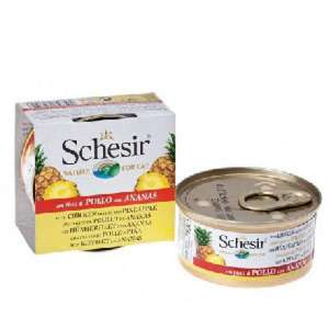 貓罐頭 貓濕糧推薦：Schesir 水果水煮貓罐頭 雞肉及菠蘿飯 85g