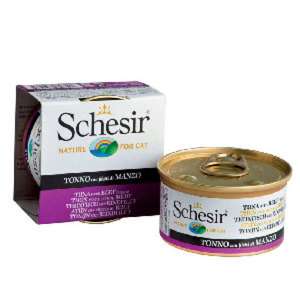 貓罐頭 貓濕糧推薦：Schesir 啫喱貓罐頭 吞拿魚及牛肉飯 85g