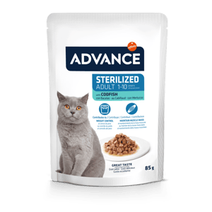 ADVANCE 貓罐頭 ADVANCE 貓濕糧 日常護理 成貓配方 鱈魚 85g (964530)