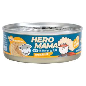 HeroMama 貓罐頭 貓濕糧推薦：HeroMama 貓主食罐 鮮肉溯源系列 金目鱸魚 80g