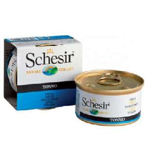 貓罐頭 貓濕糧推薦：Schesir 啫喱貓罐頭 吞拿魚飯 85g