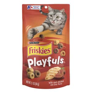 Friskies 貓零食 Friskies喜躍 Playfuls 貓零食 貓脆餅 雞肉+雞肝 2.1oz (12534194)