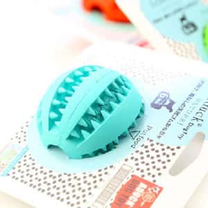 狗玩具 Aduck 橡膠食物誘導彈力球狗狗訓練玩具 (藍)