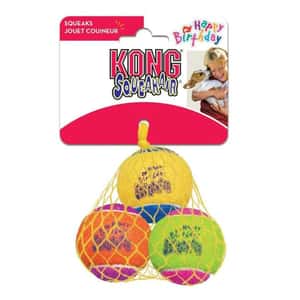 KONG 狗玩具 KONG Squeakair® Birthday Balls Ø = 6cm (3 piece/net) (69294)