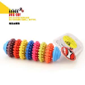 狗玩具 Aduck 玩具嚴選 彩色7齒輪磨牙狗狗訓練玩具 (顏色隨機)