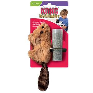 KONG 貓咪日常用品推薦：KONG Refillable Catnip Beaver (65391)
