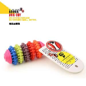 狗玩具 Aduck 玩具嚴選彩色5齒輪磨牙狗狗訓練玩具 (顏色隨機)