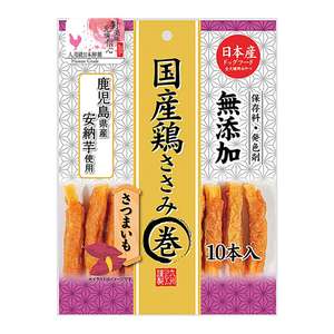 Q-PET 狗零食推薦：日本Q-Pet 狗小食 愛情餐廳 雞肉番薯棒 10本 80g (KQ901)