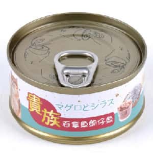 貴族 貓罐頭 貴族 吞拿魚魩仔魚 80g (淺綠)