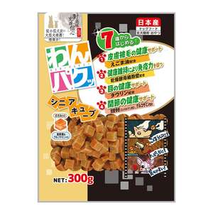 Q-PET 狗零食推薦：日本Q-Pet 狗小食 WanPaku 關節/老犬肉粒 300g (KQ785)