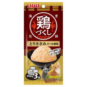 CIAO 貓罐頭 貓濕糧推薦：CIAO 貓濕糧 日本 INABA 全雞宴軟包 雞肉 鰹魚節味 60g×3袋 (QCR-92)