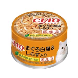CIAO 貓罐頭 CIAO 貓罐頭 白身吞拿魚+白飯魚仔 (A-02)