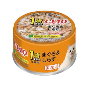 CIAO 貓罐頭 CIAO 貓罐頭 幼貓白身吞拿魚+白飯魚 (M-23)