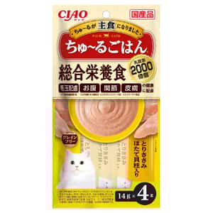 CIAO 貓零食 貓零食 CIAO 貓零食 綜合營養主食 雞肉 北海道扇貝 14g×4 (SC-465)