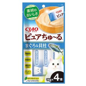 CIAO 貓零食 貓零食 CIAO 貓零食 Pure超奴醬 吞拿魚+扇貝 14g×4 (TSC-212)