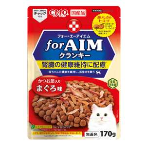 CIAO 貓糧 貓乾糧推薦：CIAO 貓糧 AIM夾心乾糧 木魚片+吞拿魚味 170g (CA-41)