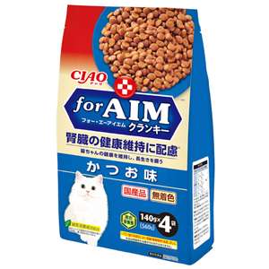 CIAO 貓糧 貓乾糧推薦：CIAO 貓糧 AIM夾心乾糧 鰹魚味 140g×4 (CA-52)