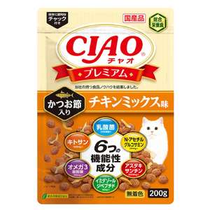 CIAO 貓糧 貓乾糧推薦：CIAO 貓糧 頂級乾糧 木魚+雞肉味 200g (P-433)