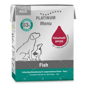 PLATINUM 白金 狗罐頭 狗濕糧推薦：PLATINUM 狗濕糧 無穀物成犬配方 全魚 375g (PT640)