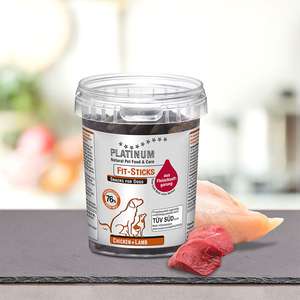 PLATINUM 白金 狗零食推薦：PLATINUM 狗小食 雞肉+羊肉滋味條 300g (PT500)