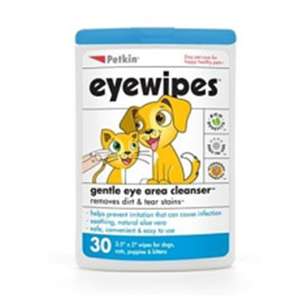 Petkin 貓犬用清潔美容用品推薦：Petkin 天然蘆薈潔眼紙 輕便裝 (PN5319)