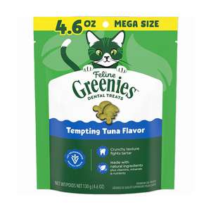 Greenies貓齒靈 貓零食 潔齒餅 Tempting Tuna Flavor 吞拿魚 4.6OZ (10205272) (GR204) (新舊包裝隨機發貨) (圖片3)