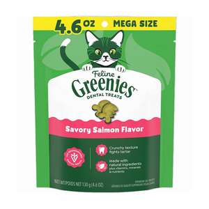 Greenies貓齒靈 貓零食 潔齒餅 Savory Salmon Flavor 三文魚 4.6OZ (GR205/10205312) (新舊包裝隨機發貨) (圖片3)
