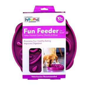 飲食用具 outward hound 好玩慢食碗 花朵 紫 大 (LP51003)