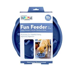 飲食用具 outward hound 好玩慢食碗 藍 大 (LP67831)