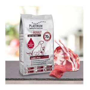 PLATINUM 白金 狗糧推薦：PLATINUM 狗糧 成犬配方 鮮羊肉+白米 30kg 或 (6包5kg夾袋)