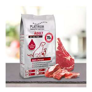 PLATINUM 白金 狗糧推薦：PLATINUM 狗糧 無穀物成犬配方 鮮牛肉 + 馬鈴薯 30kg 或 (6包5kg夾袋)