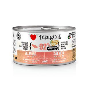 Disugual 狗罐頭 Disugual 意極鮮 狗罐頭 狗主食罐 92%鮮肉 無穀物三文魚及馬鈴薯 150g (DSBL106) | 意大利製造