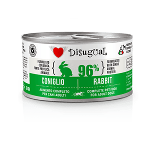 Disugual 狗罐頭 Disugual 意極鮮 狗罐頭 狗主食罐 96%極品鮮肉 單一蛋白配方 兔肉 150g (DSGV107 | 意大利製造