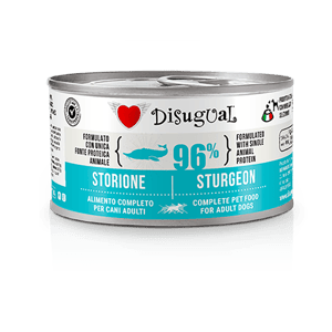 Disugual 狗罐頭 Disugual 意極鮮 狗罐頭 狗主食罐 96%極品鮮肉 單一蛋白配方 鱘魚 150g | 意大利製造