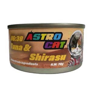 ASTRO CAT 貓罐頭 ASTRO CAT 貓罐頭 無穀物肉絲湯罐 魩仔魚(白飯魚)+吞拿魚 70g