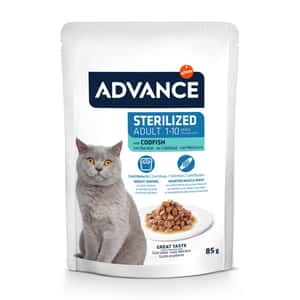 ADVANCE 貓罐頭 ADVANCE 貓濕糧 日常護理 絕育成貓配方 鱈魚 85g X 4包 (964534)