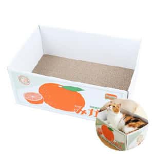 貓抓板 貓爬架 貓玩具 瓦楞紙二合一貓抓板貓窩 橘子