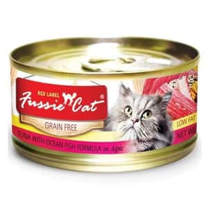 Fussie Cat 貓罐頭 Fussie Cat 貓罐頭 紅鑽 吞拿魚+海魚 80g (FUR-BLC)  
