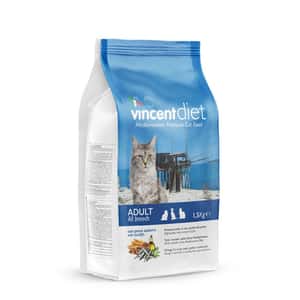 Vincent 貓糧堡 貓糧至尊 貓糧 Vincent Diet 貓糧堡 貓糧 成貓全品種完整均衡營養配方 意大利製造 藍魚味 1.5kg